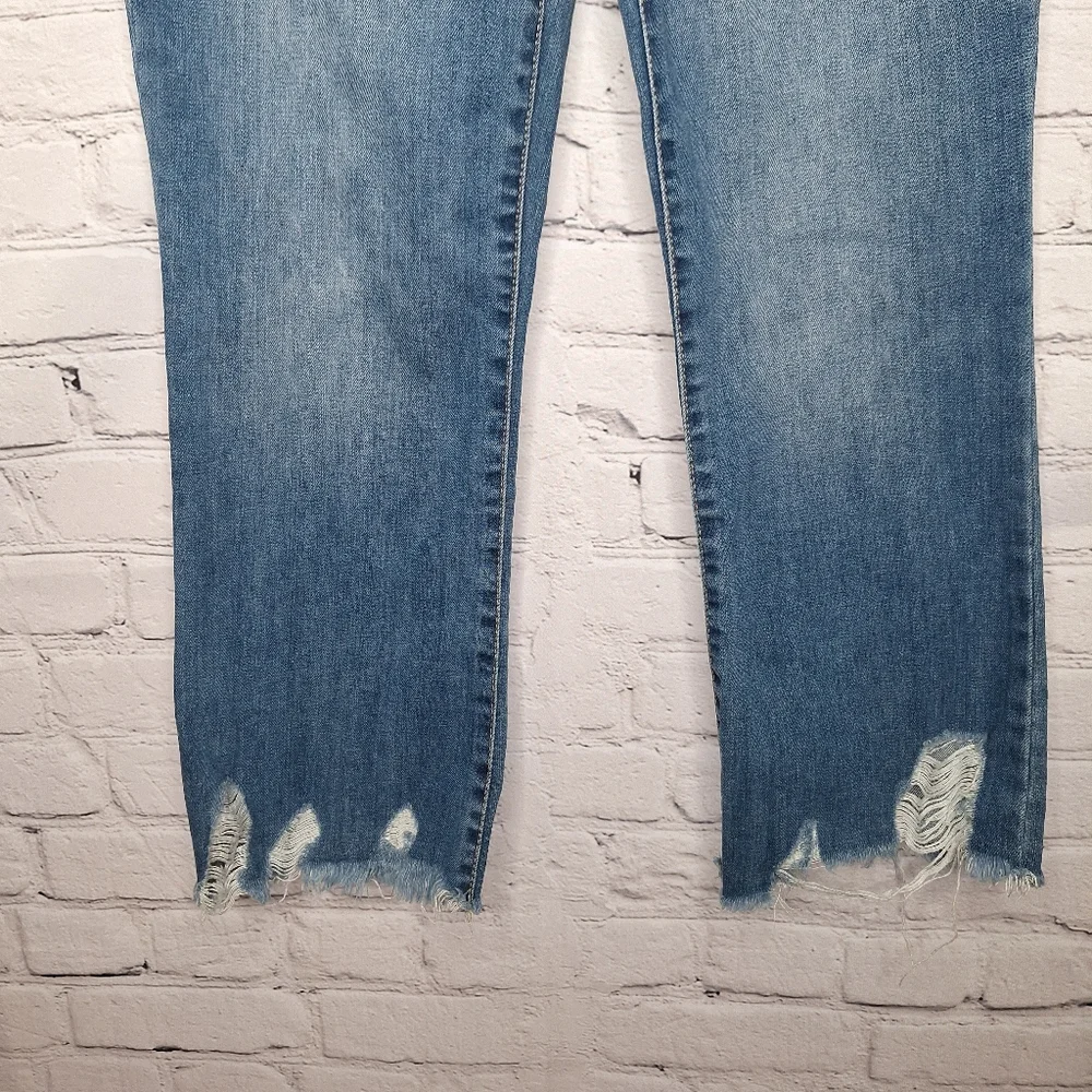 Rewash High Rise Vintage Reunion Distressed Ankle Fray Raw Hem Bleached Sz 26 - Picture 7 of 9